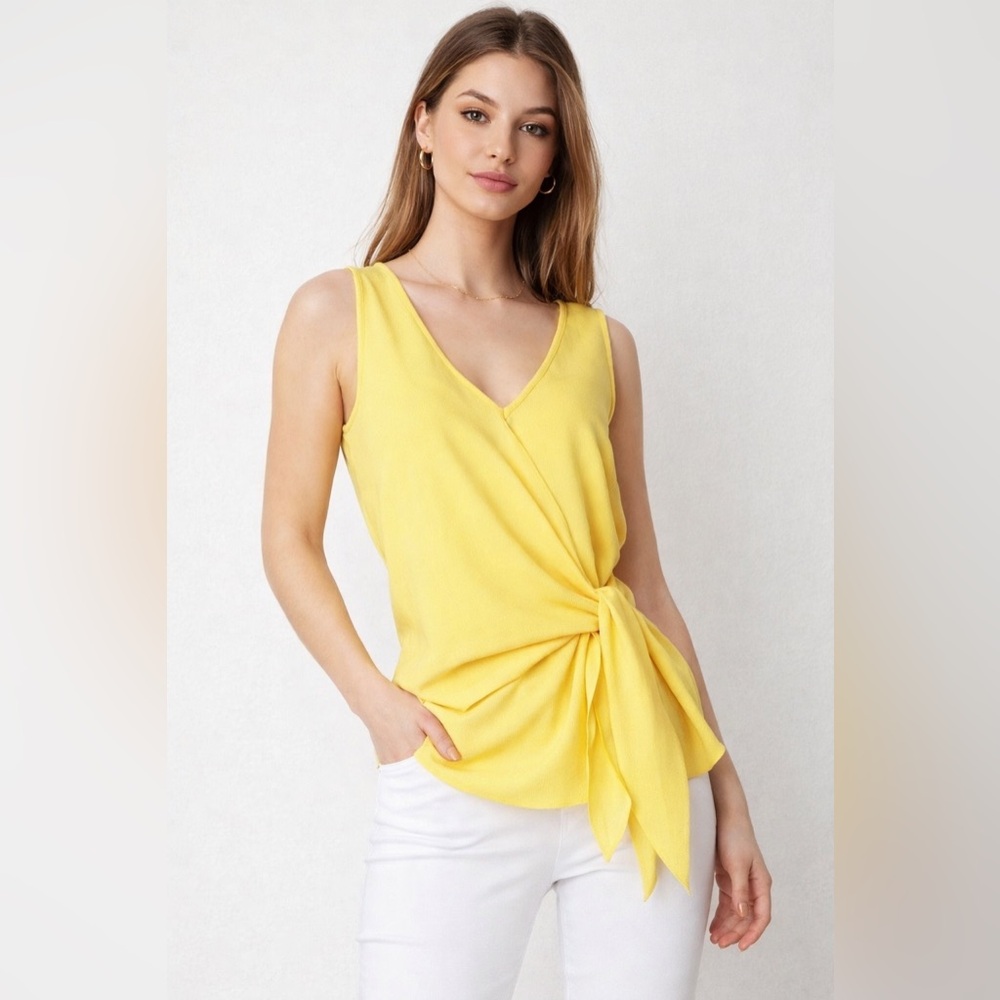 Escada Yellow Wrap Top Sz.‎ 38
